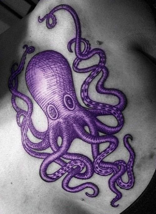 96 Ideas para Tatuajes de Pulpos (Kraken) con Significados 29
