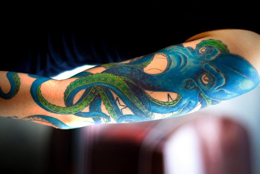96 Ideas para Tatuajes de Pulpos (Kraken) con Significados 20