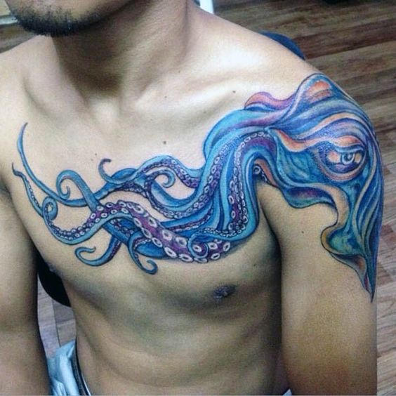 96 Ideas para Tatuajes de Pulpos (Kraken) con Significados 21