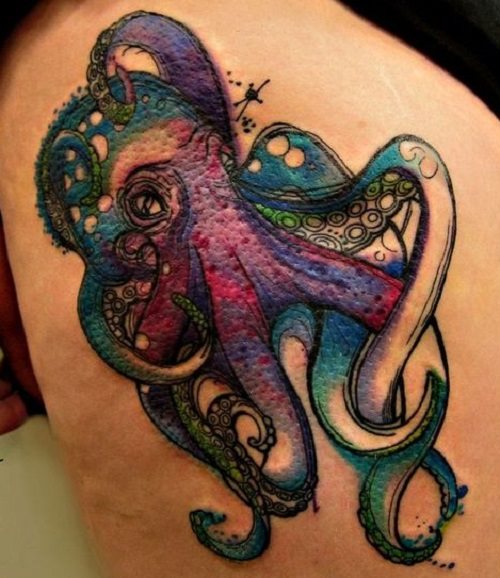 96 Ideas para Tatuajes de Pulpos (Kraken) con Significados 25 96 Ideas para Tatuajes de Pulpos (Kraken) con Significados 25