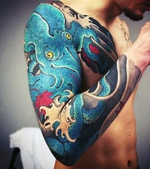 96 Ideas para Tatuajes de Pulpos (Kraken) con Significados 28 96 Ideas para Tatuajes de Pulpos (Kraken) con Significados 28