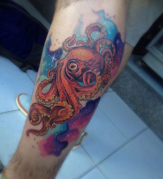 96 Ideas para Tatuajes de Pulpos (Kraken) con Significados 53