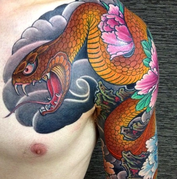 101 Ideas de Tatuajes de Serpientes y sus Significados 67