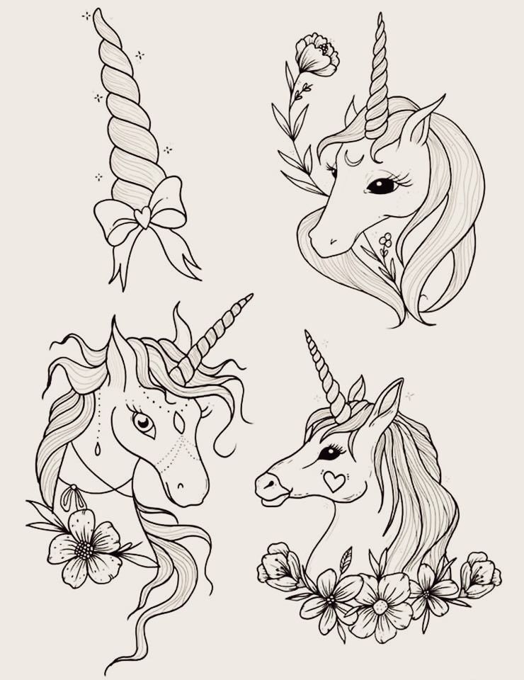 62 Ideas para Tatuajes de Unicornios (+Significados) 60