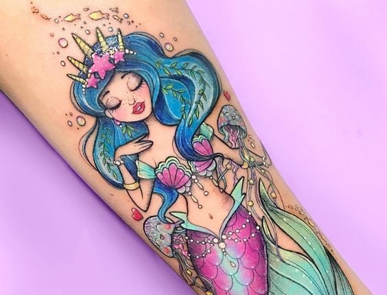 58 Ideas para Tatuajes de Sirenas (Significados) 30