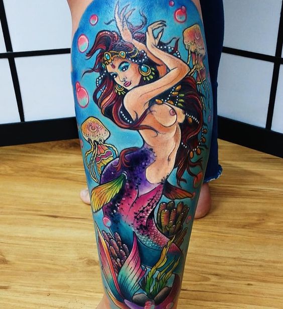 58 Ideas para Tatuajes de Sirenas (Significados) 32