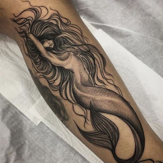 58 Ideas para Tatuajes de Sirenas (Significados) 11