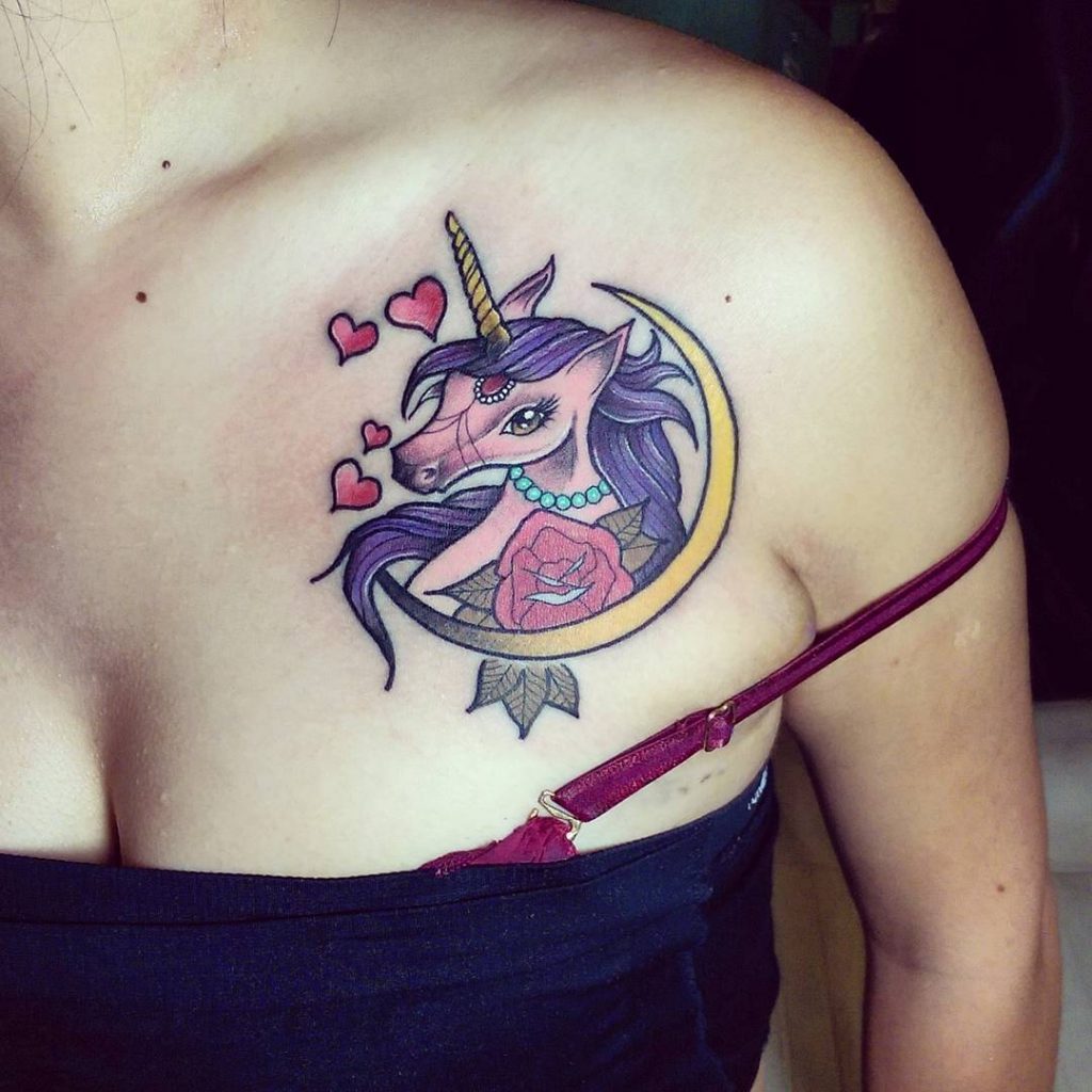 62 Ideas para Tatuajes de Unicornios (+Significados) 25