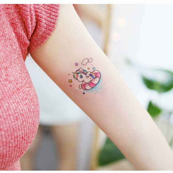 62 Ideas para Tatuajes de Unicornios (+Significados) 10