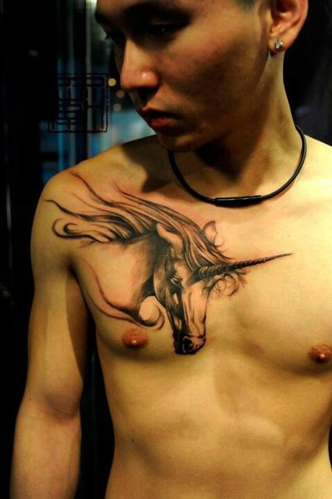 62 Ideas para Tatuajes de Unicornios (+Significados) 40