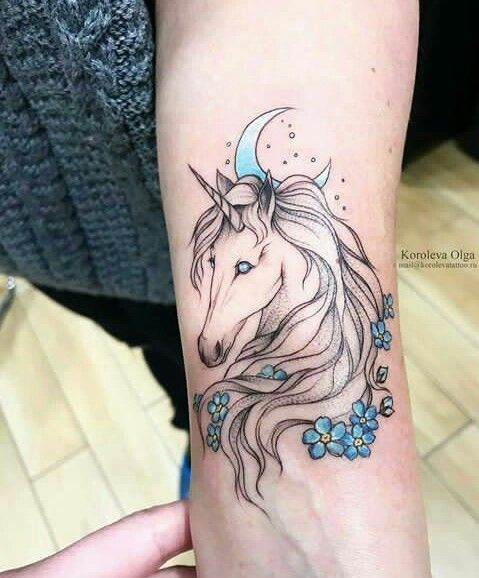 62 Ideas para Tatuajes de Unicornios (+Significados) 30