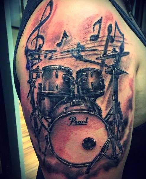 Tatuajes de Notas Musicales e Instrumentos 34