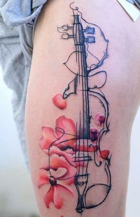 Tatuajes de Notas Musicales e Instrumentos 17