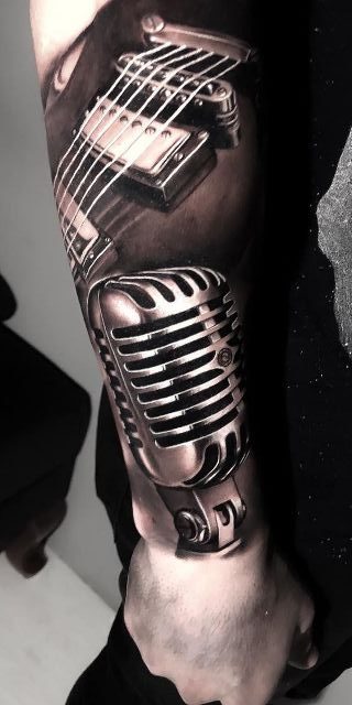 Tatuajes de Notas Musicales e Instrumentos 18