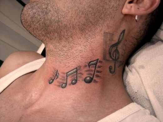 Tatuajes de Notas Musicales e Instrumentos 15