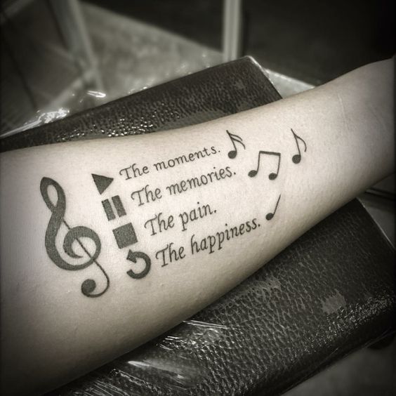 Tatuajes de Notas Musicales e Instrumentos 29