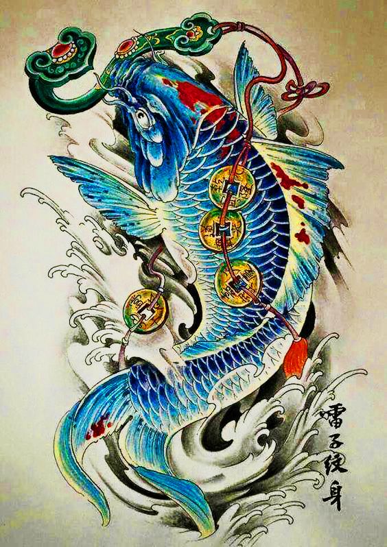 64 Ideas de Tatuajes de Pez Koi (+ Significados) 75