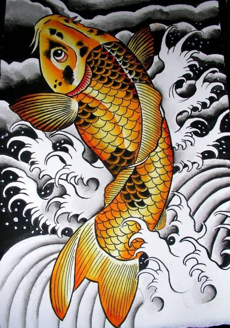 64 Ideas de Tatuajes de Pez Koi (+ Significados) 76