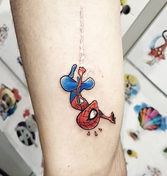 60 Ideas para Tatuajes de Spiderman (+Significados) 44