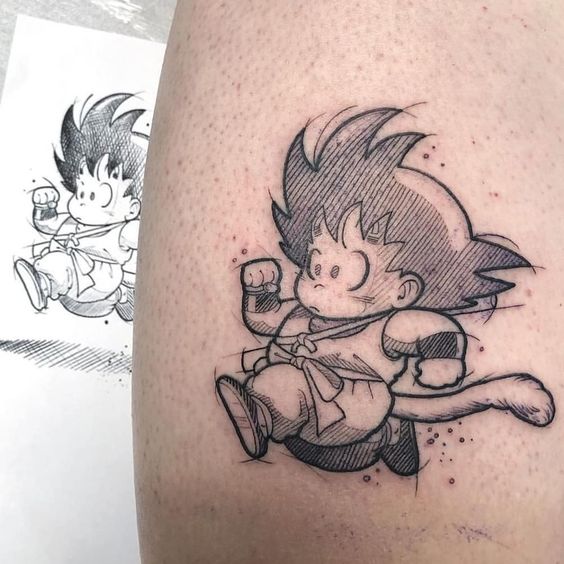 62 Mejores Tatuajes de Goku y sus Variantes 18