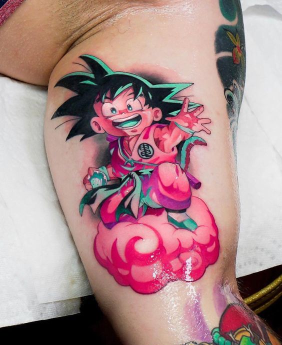  Mejores Tatuajes de Goku y sus Variantes •