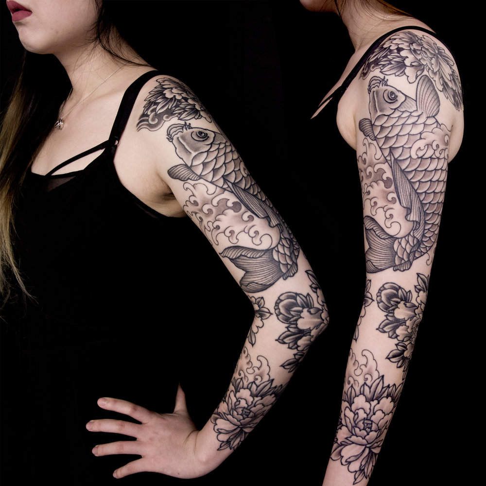 64 Ideas de Tatuajes de Pez Koi (+ Significados) 48
