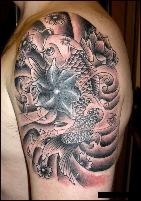64 Ideas de Tatuajes de Pez Koi (+ Significados) 52