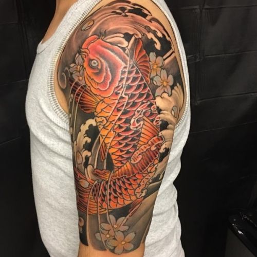 64 Ideas de Tatuajes de Pez Koi (+ Significados) 35