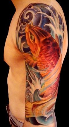 64 Ideas de Tatuajes de Pez Koi (+ Significados) 36