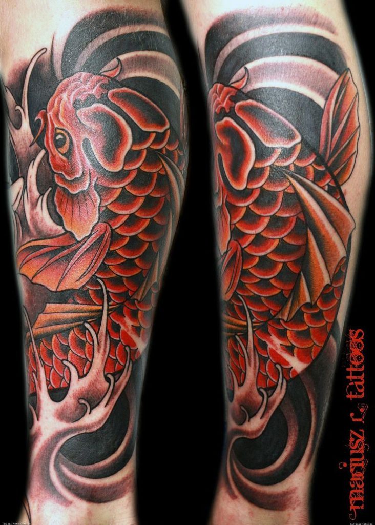 64 Ideas de Tatuajes de Pez Koi (+ Significados) 42