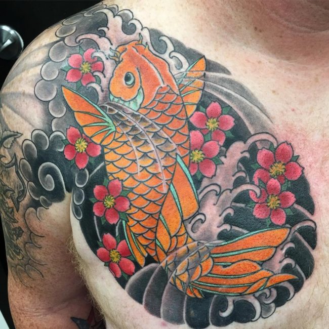 64 Ideas de Tatuajes de Pez Koi (+ Significados) 60
