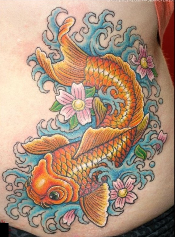 64 Ideas de Tatuajes de Pez Koi (+ Significados) 62