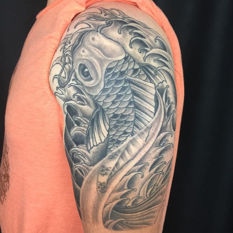 64 Ideas de Tatuajes de Pez Koi (+ Significados) 23