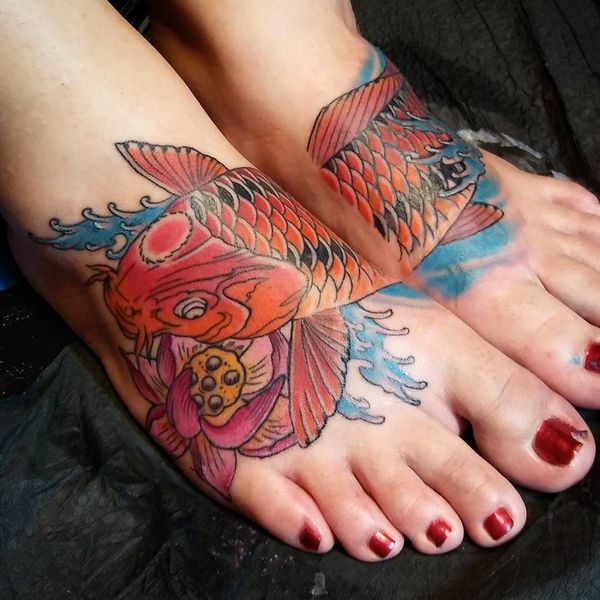 64 Ideas de Tatuajes de Pez Koi (+ Significados) 65