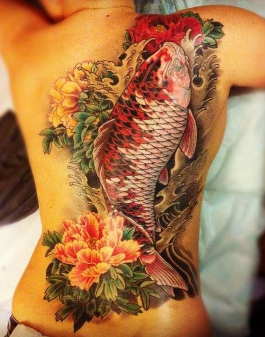 64 Ideas de Tatuajes de Pez Koi (+ Significados) 67