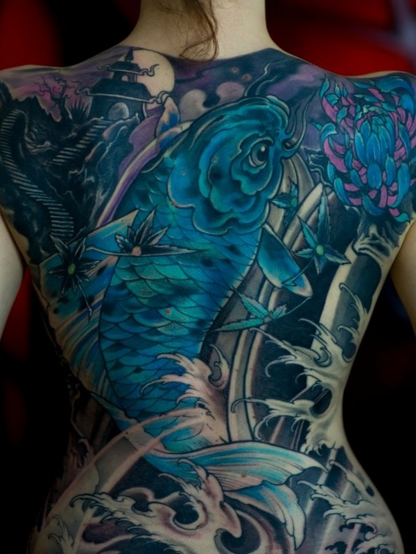 64 Ideas de Tatuajes de Pez Koi (+ Significados) 70