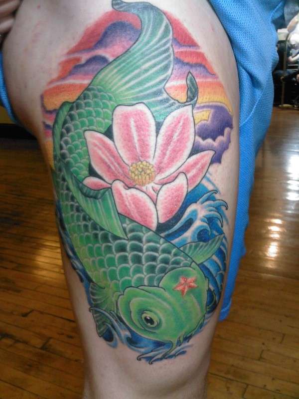 64 Ideas de Tatuajes de Pez Koi (+ Significados) 28
