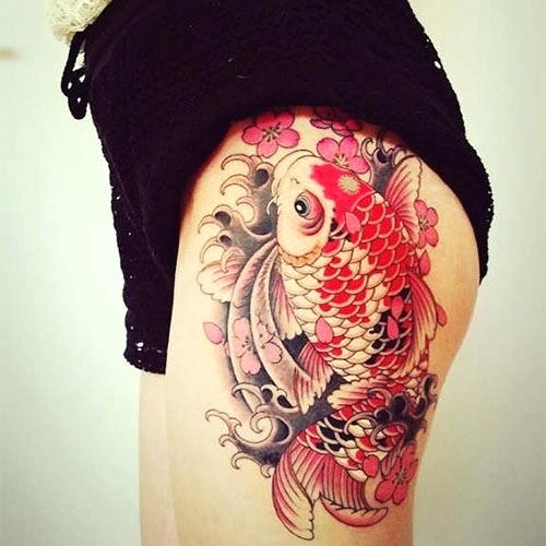 64 Ideas de Tatuajes de Pez Koi (+ Significados) 29