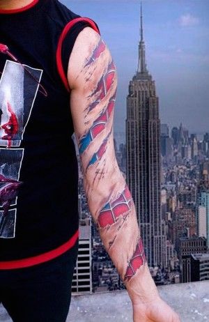 60 Ideas para Tatuajes de Spiderman (+Significados) 35