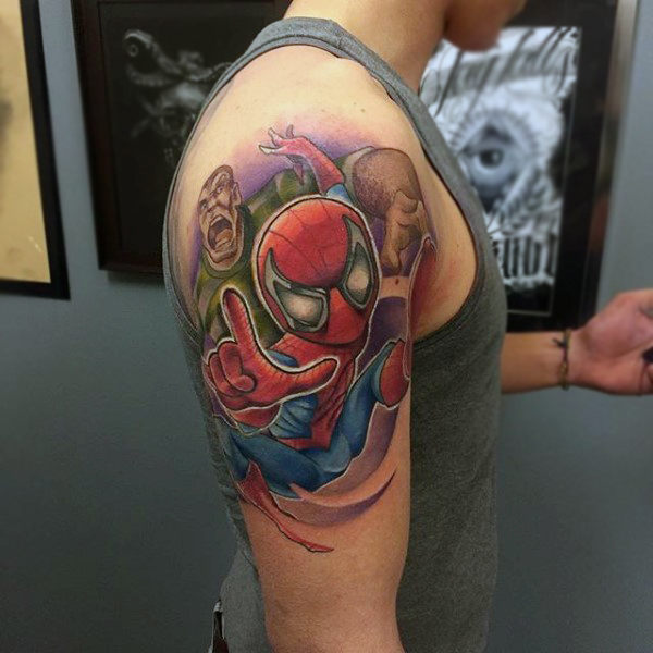 60 Ideas para Tatuajes de Spiderman (+Significados) 25