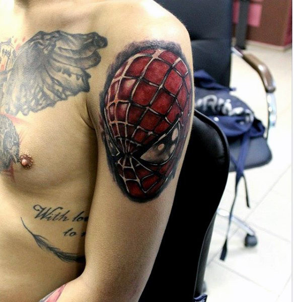 60 Ideas para Tatuajes de Spiderman (+Significados) 26