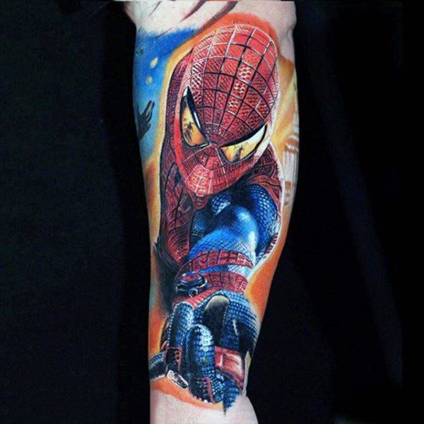 60 Ideas para Tatuajes de Spiderman (+Significados) 27