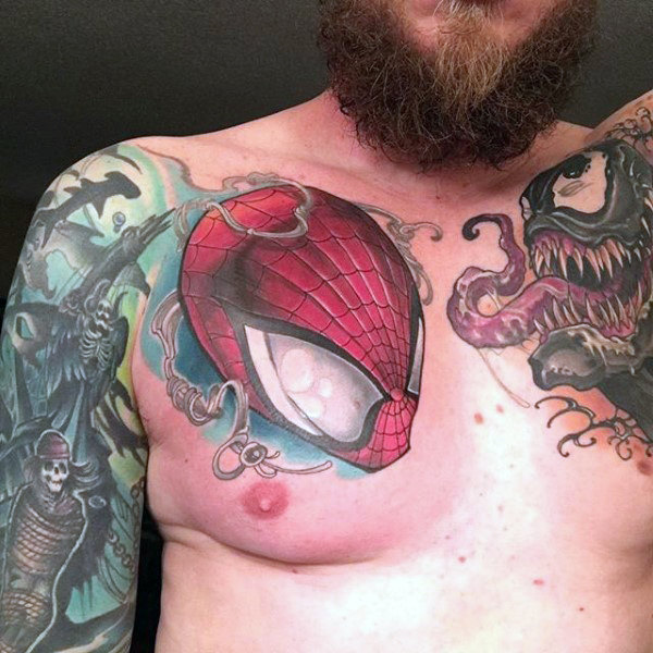 60 Ideas para Tatuajes de Spiderman (+Significados) 31