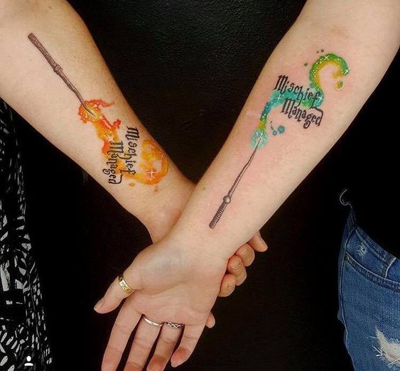 9 3/4 Ideas para Tatuajes de Harry Potter que todos los fans quieren 29