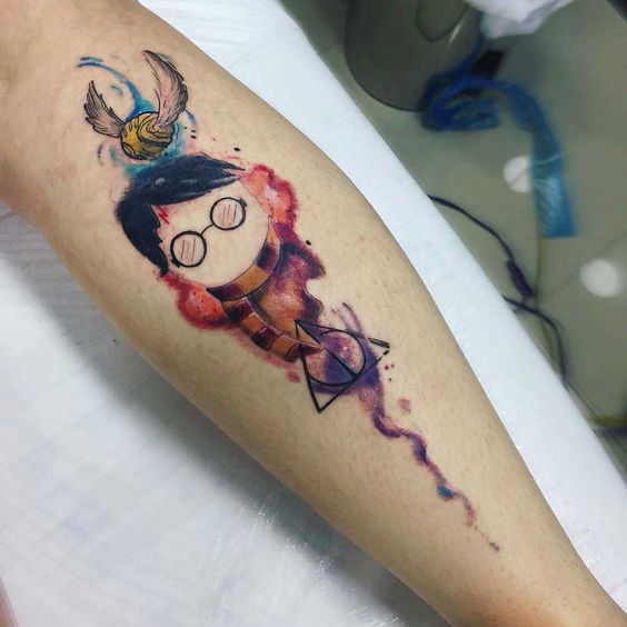 9 3/4 Ideas para Tatuajes de Harry Potter que todos los fans quieren 30