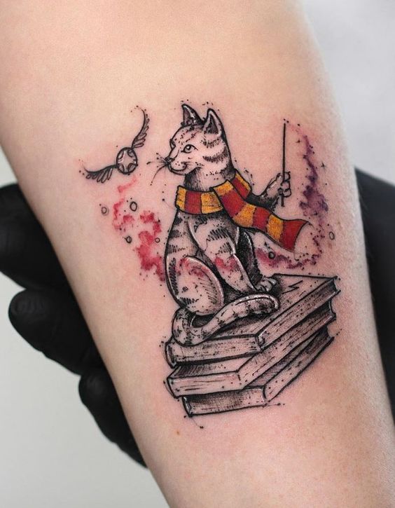 9 3/4 Ideas para Tatuajes de Harry Potter que todos los fans quieren 31