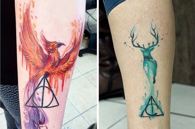 9 3/4 Ideas para Tatuajes de Harry Potter que todos los fans quieren 20