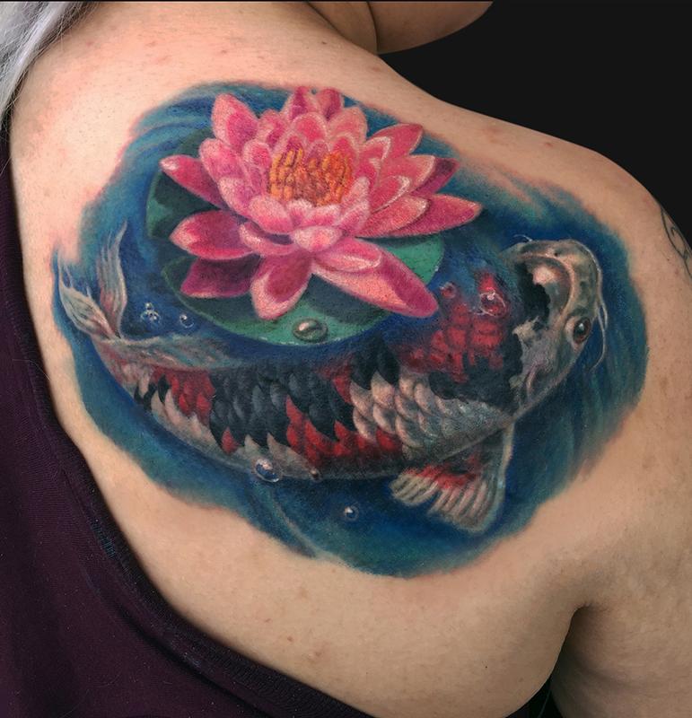 64 Ideas de Tatuajes de Pez Koi (+ Significados) 15