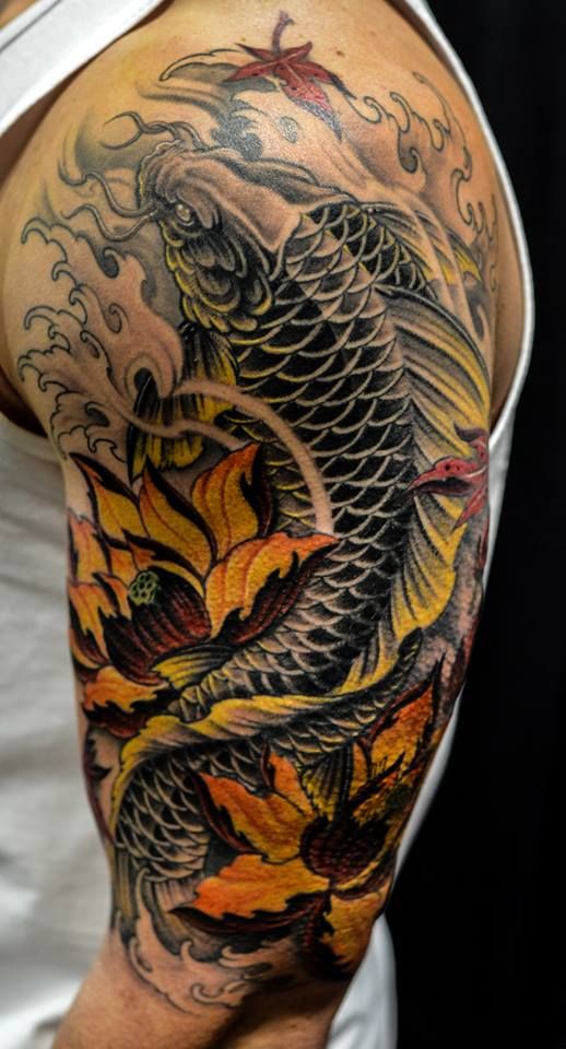 64 Ideas de Tatuajes de Pez Koi (+ Significados) 4