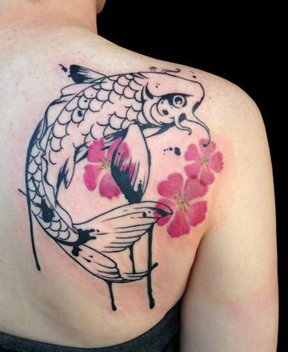 64 Ideas de Tatuajes de Pez Koi (+ Significados) 9